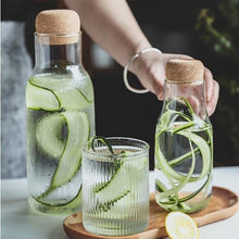 Load image into Gallery viewer, Clear Glass Carafe With Cork Stopper
