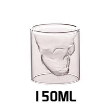 Load image into Gallery viewer, Skull Double Cup Coffee Mug  Double-layered Transparent Crystal Skull Head Glass Cup For Household Whiskey Wine Vodka Bar Club Beer Wine Glass
