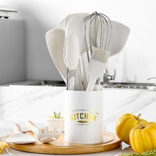 Load image into Gallery viewer, New Tiffany Blue &amp; White Silicone Cooking Utensils (BPA Free)

