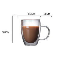 Load image into Gallery viewer, Transparent Glass Cup Milk Whiskey Tea Beer Double Creative Heat Resistant Espresso Coffee Cup Cocktail Vodka Wine Mug Drinkware
