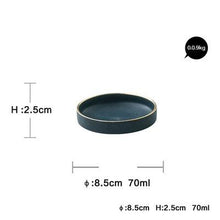 Load image into Gallery viewer, Ceramic Gold Inlay Plates Steak Food Dish Nordic Style Retro Tableware Bowl Ins Dinner Plate Cup High End Dinnerware Set
