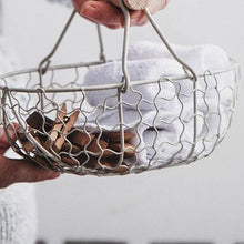 Load image into Gallery viewer, Oval Wire Basket with Wood Handles
