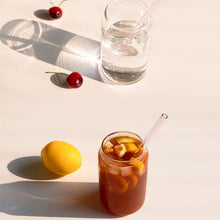 Load image into Gallery viewer, Can Shaped Colored Glass Cups With Straws
