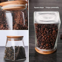 Load image into Gallery viewer, Jar Container Decorative Canister Terrarium Vase With Extra Wide Mouth Wooden Lid
