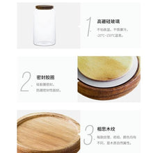 Load image into Gallery viewer, Glass Kitchen Container with Acacia Wood Air-tight Lid
