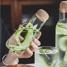 Load image into Gallery viewer, Clear Glass Carafe With Cork Stopper

