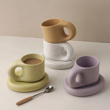 Load image into Gallery viewer, 300ml Fat Handle Creative Handmade Ceramic Mug
