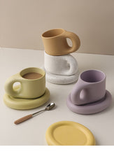 Load image into Gallery viewer, 300ml Fat Handle Creative Handmade Ceramic Mug

