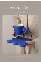 Load image into Gallery viewer, Trend Klein Blue Handmade Ceramic Cups With Big Handle For Coffee Tea Milk Creative Splash Ink Mugs Gifts Home Office Drinkware
