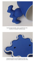 Load image into Gallery viewer, Trend Klein Blue Handmade Ceramic Cups With Big Handle For Coffee Tea Milk Creative Splash Ink Mugs Gifts Home Office Drinkware
