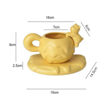 Load image into Gallery viewer, Nordic Mug Coffee Cup Luxury Ceramic Girl Mugs Fat Saucer Set Cute Ins Couple Water Milk White Cups Original Mugs Birthday Gift
