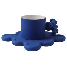 Load image into Gallery viewer, Trend Klein Blue Handmade Ceramic Cups With Big Handle For Coffee Tea Milk Creative Splash Ink Mugs Gifts Home Office Drinkware
