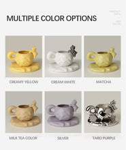 Load image into Gallery viewer, Nordic Mug Coffee Cup Luxury Ceramic Girl Mugs Fat Saucer Set Cute Ins Couple Water Milk White Cups Original Mugs Birthday Gift
