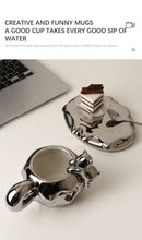 Load image into Gallery viewer, Nordic Mug Coffee Cup Luxury Ceramic Girl Mugs Fat Saucer Set Cute Ins Couple Water Milk White Cups Original Mugs Birthday Gift
