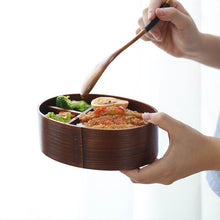 Load image into Gallery viewer, Handmade Natural Wooden Bento Box
